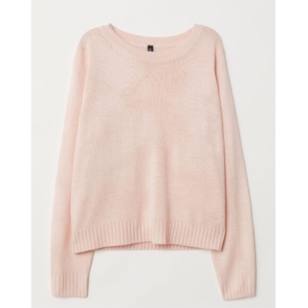 HM Pink Sweater Oversize Chunky Sweater Wool Small